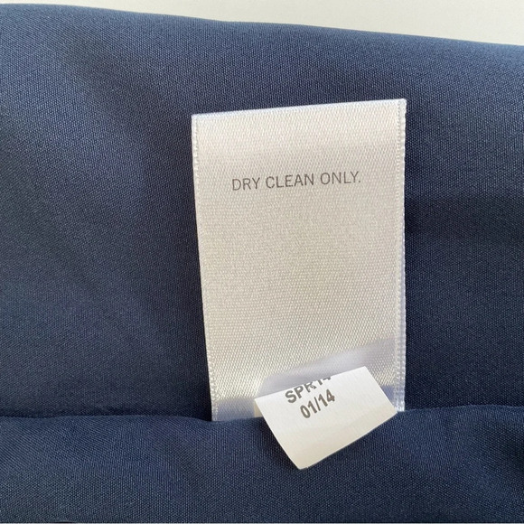 Banana Republic Skirt Sz 2P Navy Blue Pencil Mini Polka Dot Classic Elegant Chic - Picture 9 of 10